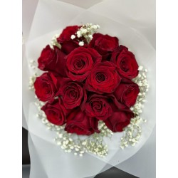 Bouquet 12 Rosas Rojas...